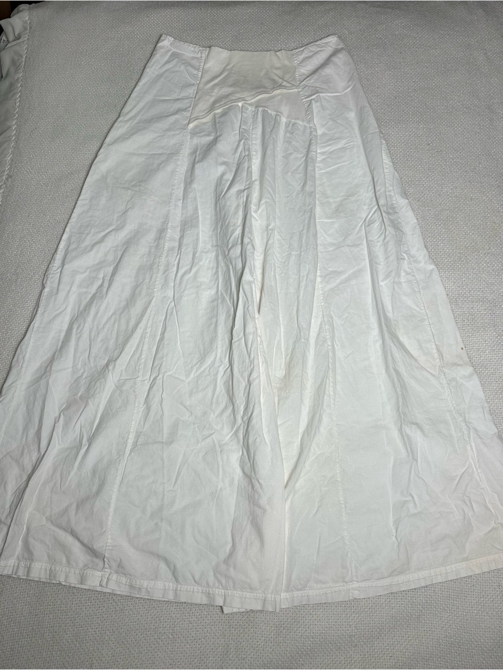 LUNALUZ White Cotton Wide Leg Palazzo Pants / Culottes – Size 3 - Picture 1 of 14